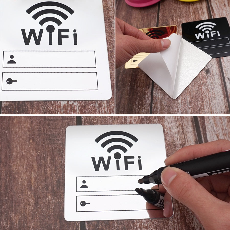 Acrylic Wi-Fi Password Plaque