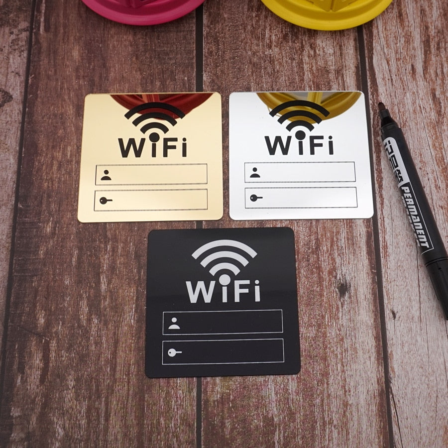 Acrylic Wi-Fi Password Plaque