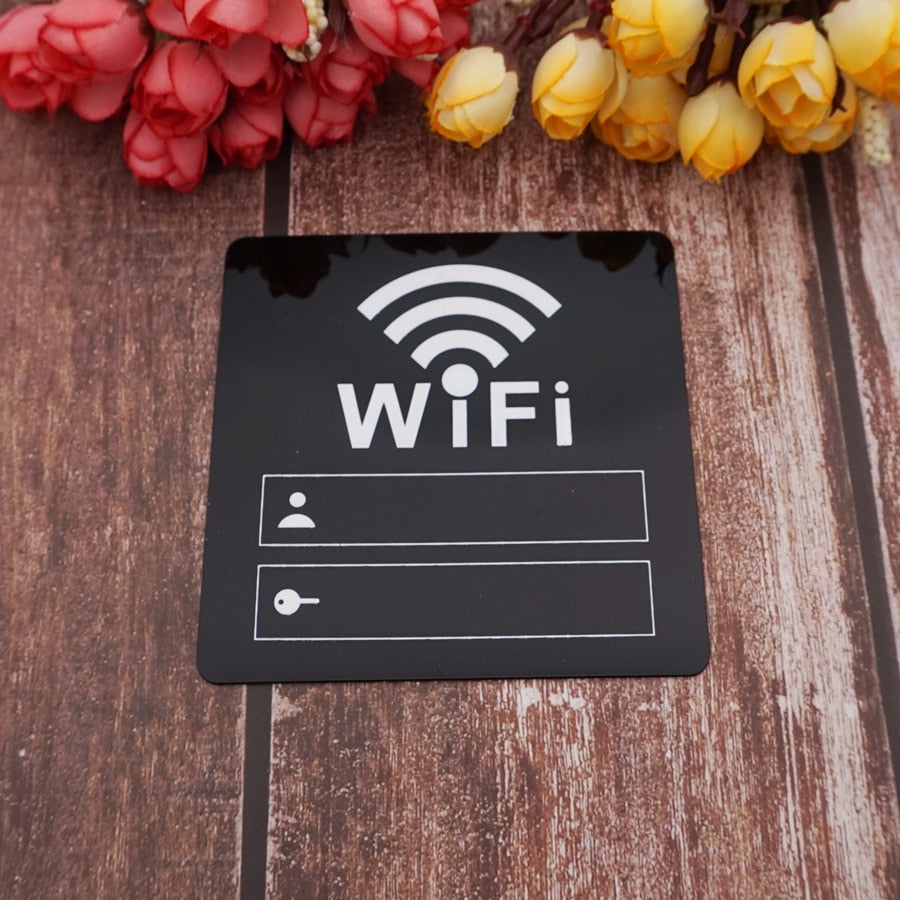 Acrylic Wi-Fi Password Plaque